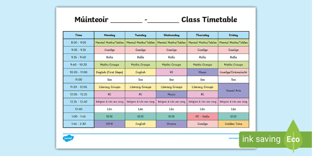 Timetable